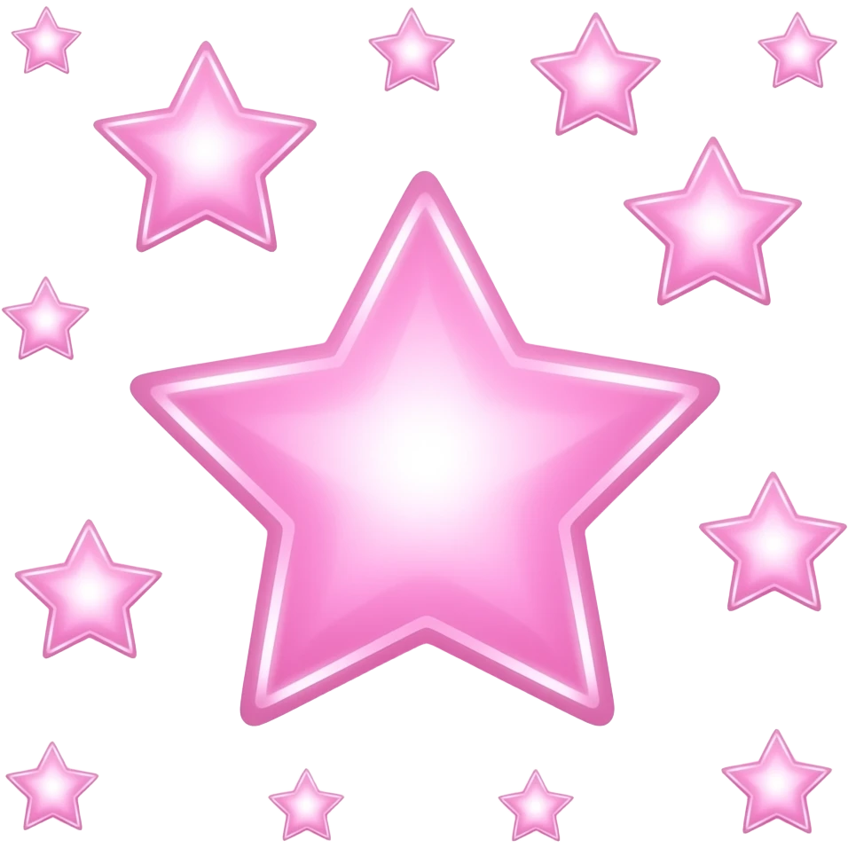 ✨many sparkling stars deep pink emoji