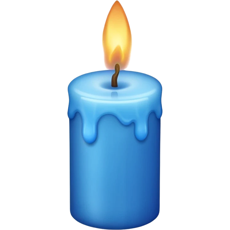 Blue candle emoji