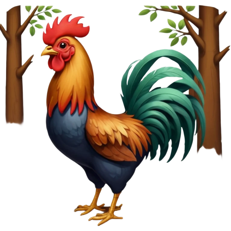 🌲🐓 emoji