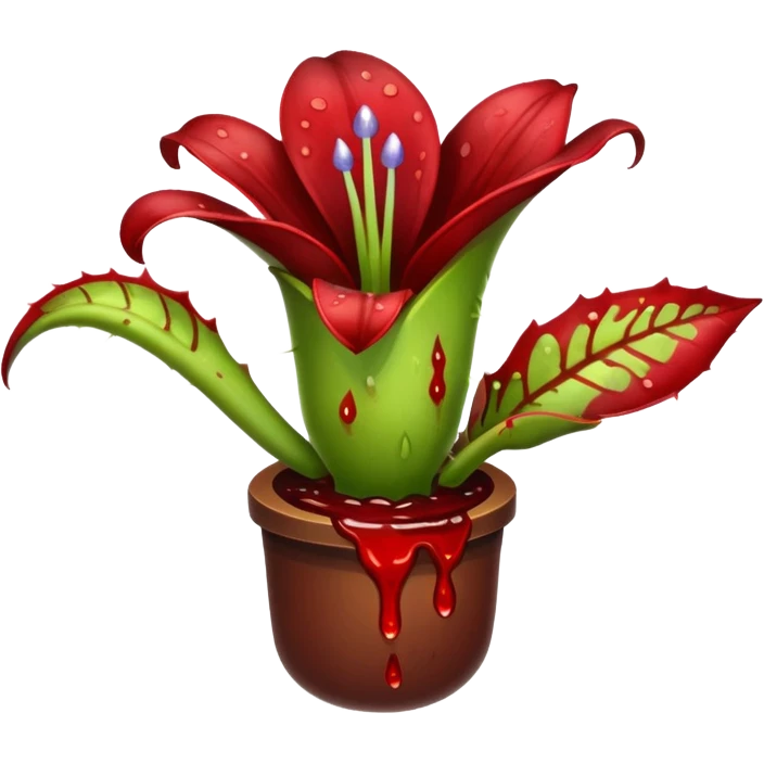  planta carnivora con sangre emoji