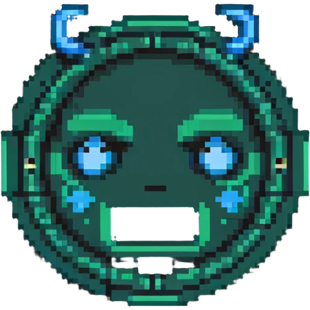 buffering symbol with a face in the center emoji
