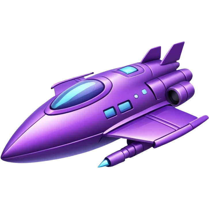 glitter purple spaceship emoji