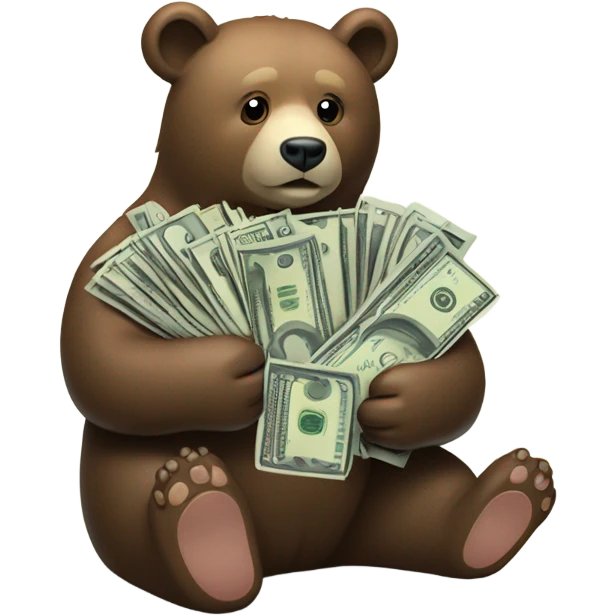 Bear with money emoji