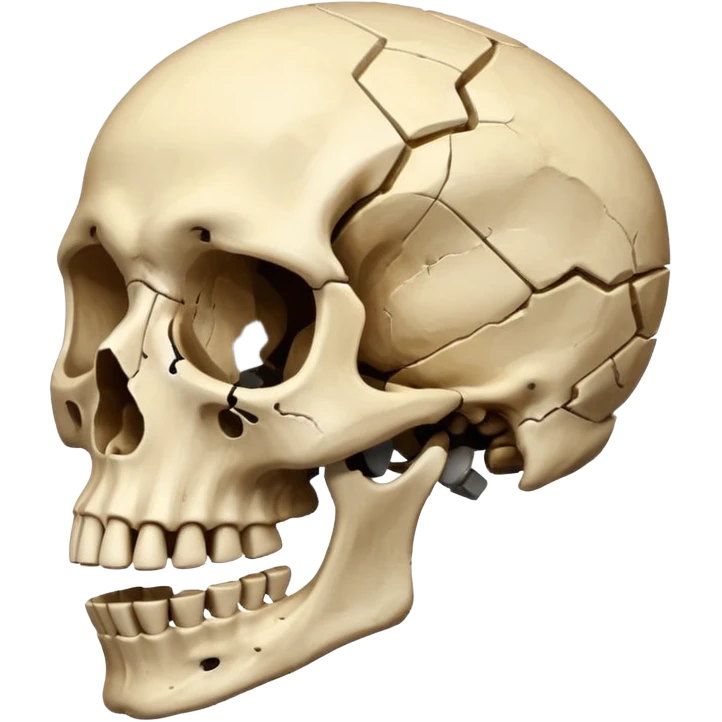 Exploded skeleton head emoji