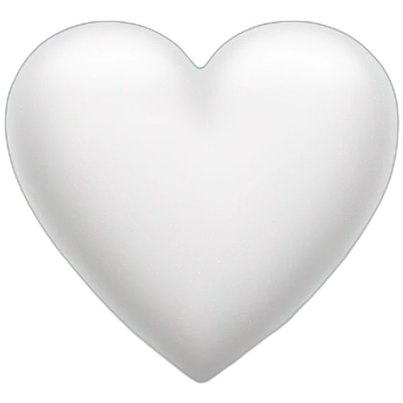 White heart with sparkles emoji