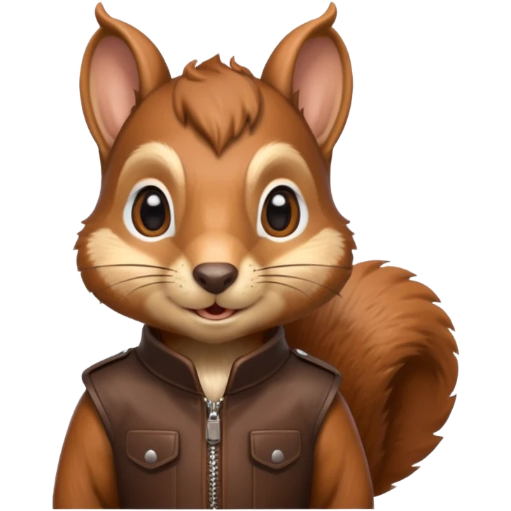 Squirrel in a leather outfit  emoji