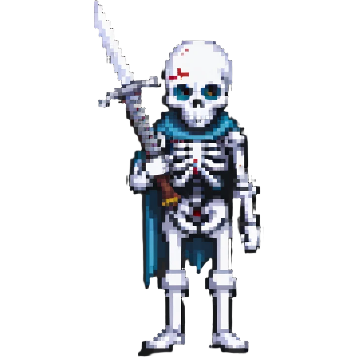 skeleton with a sword emoji