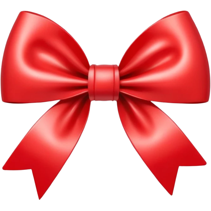 cute red hair clip with bow design emoji