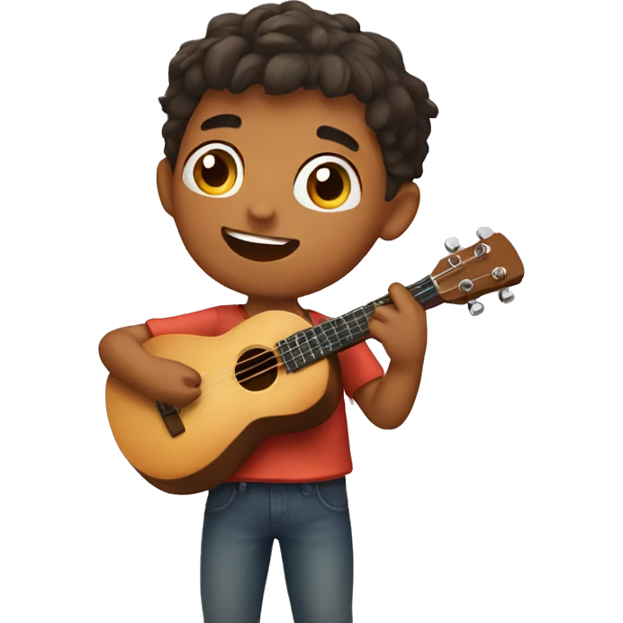 boy with ukulele  emoji
