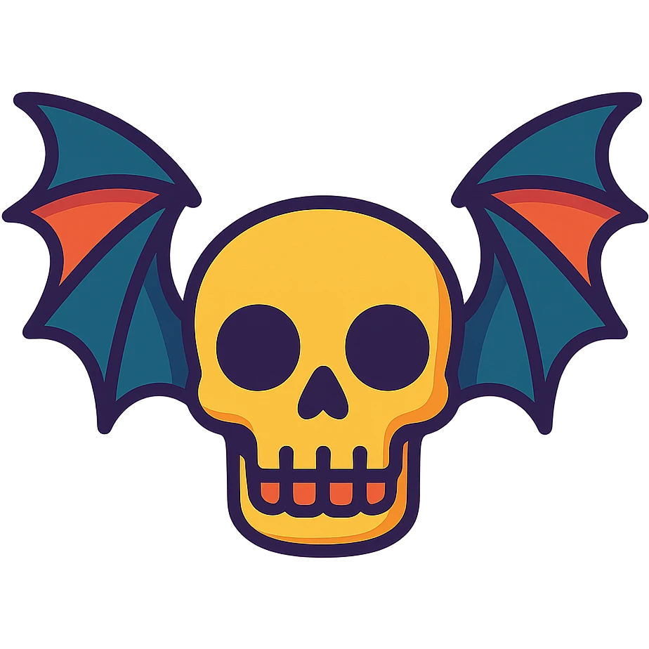 skull with dragon wings emoji