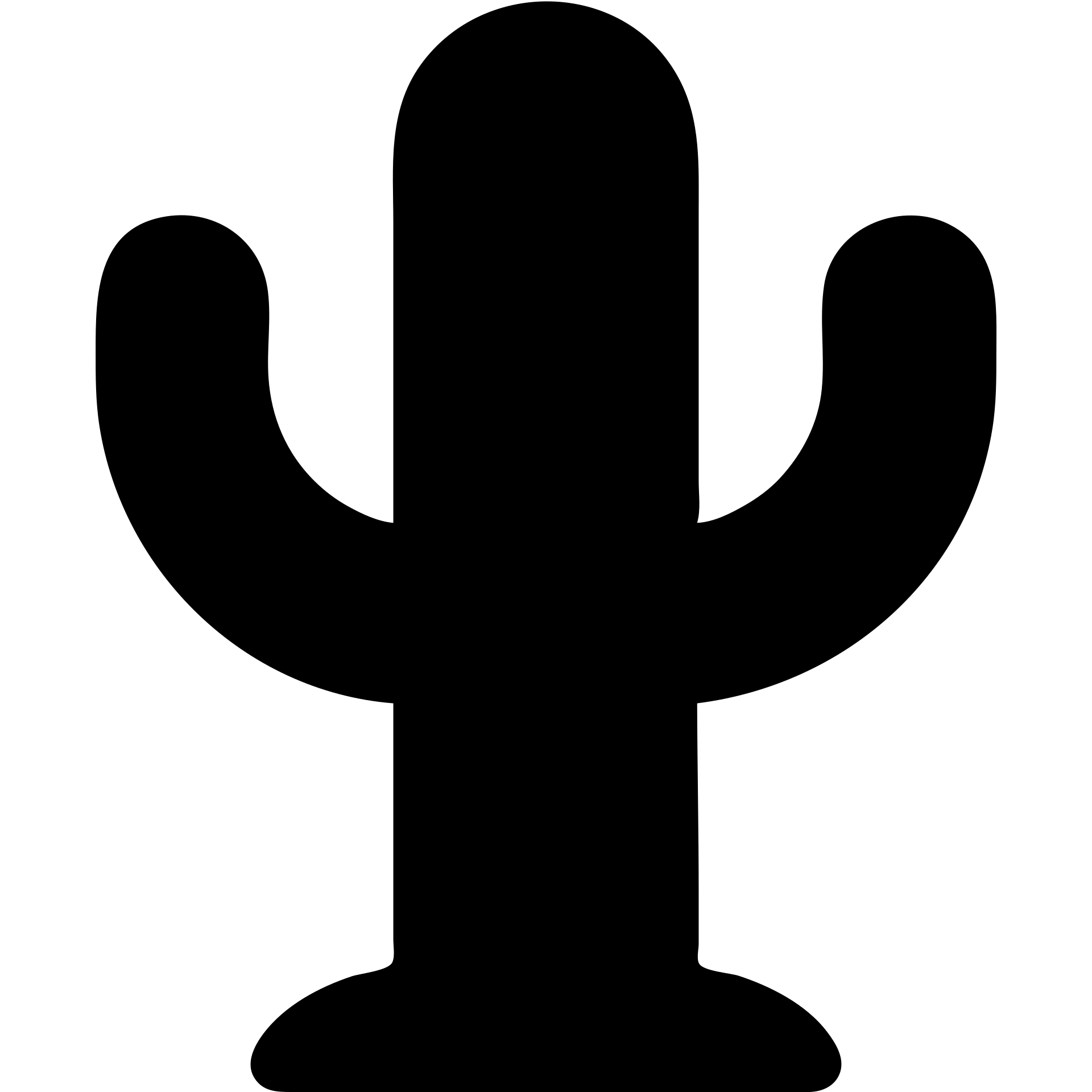 solid filled icon of a cactus representing Mexico emoji