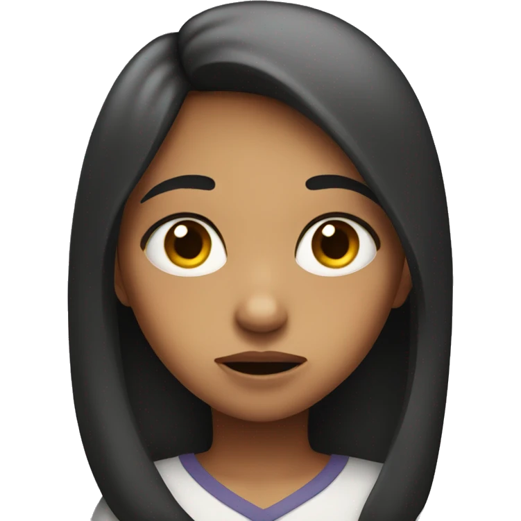 A Girl giving a disgusted side eye  emoji
