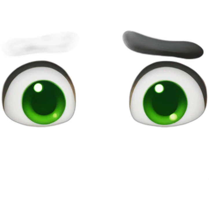 loki with long black hair and green eyes emoji