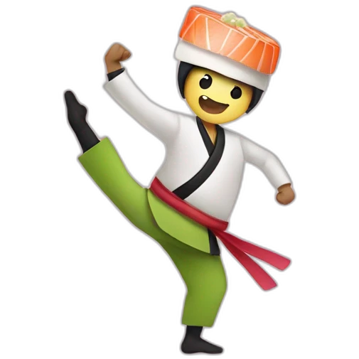 Dancing sushi emoji
