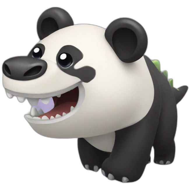 A panda bear mixed with a dinosaur emoji