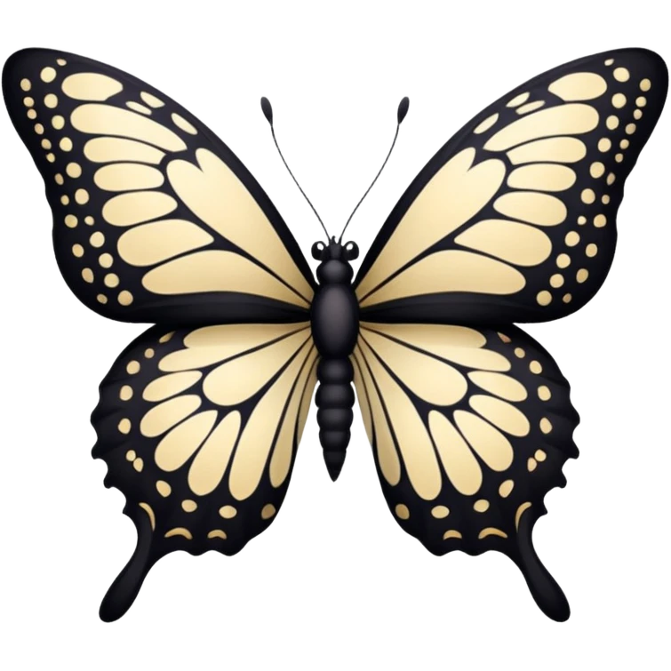Butterfly full black emoji