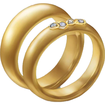 two wedding rings emoji