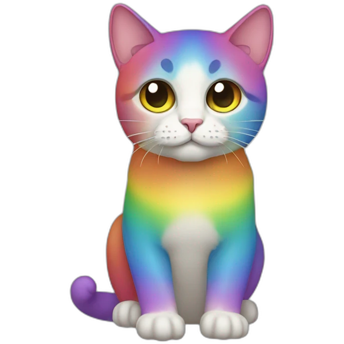 Cat rainbow emoji