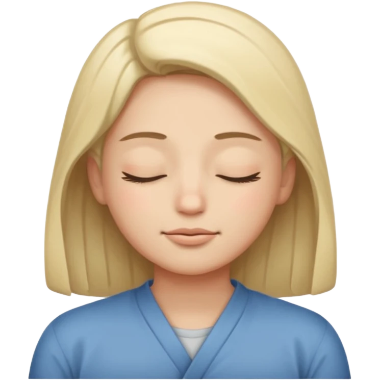 The human face with close eyes and bleh😌 emoji