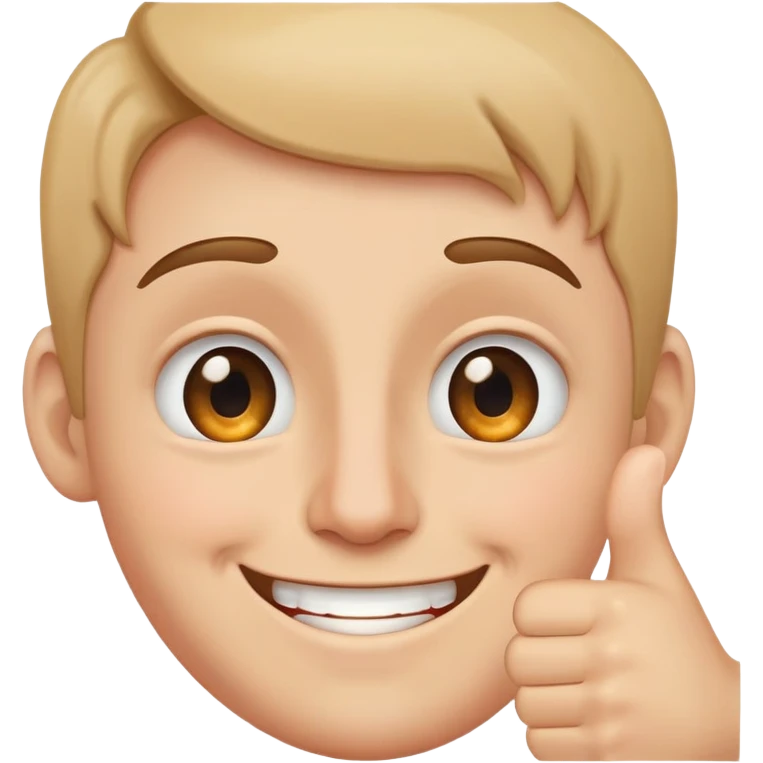 Smile face one tear coming out of left eye either thumbs up  emoji