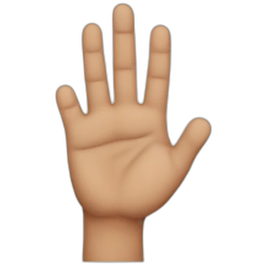 Half heart fingers emoji
