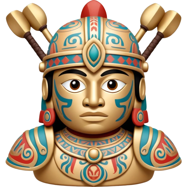 Moche ceramic warrior vessel emoji