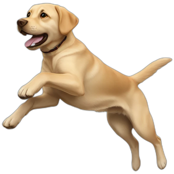 Labrador retriever jumping emoji