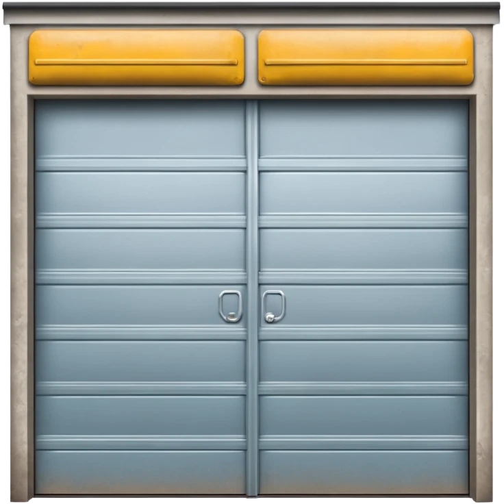 Garage door closing, slightly open emoji