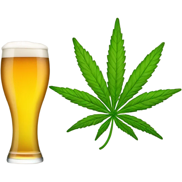 Beer and weed emoji