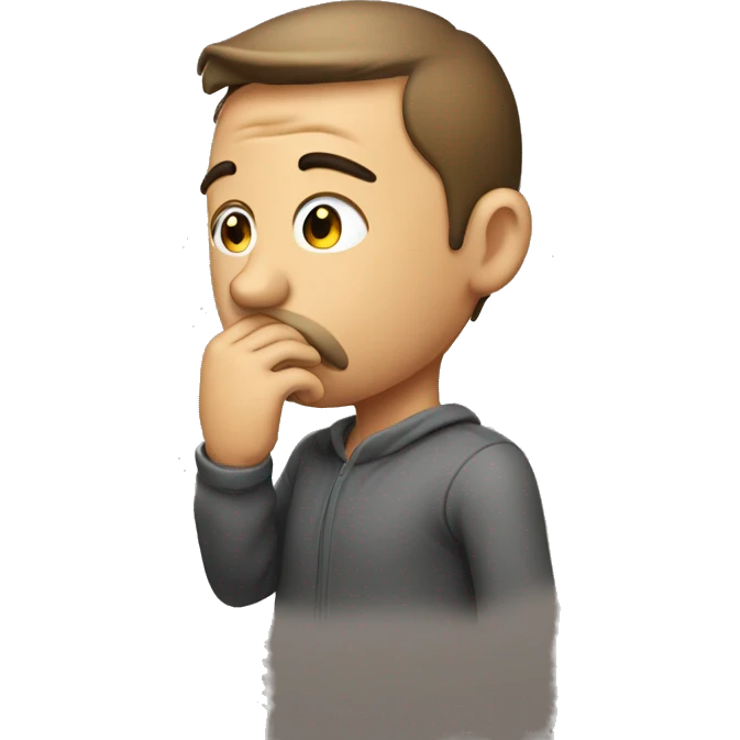 guy holding nose because it stinkks emoji