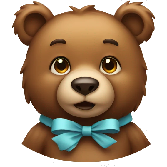 Bear with bow emoji