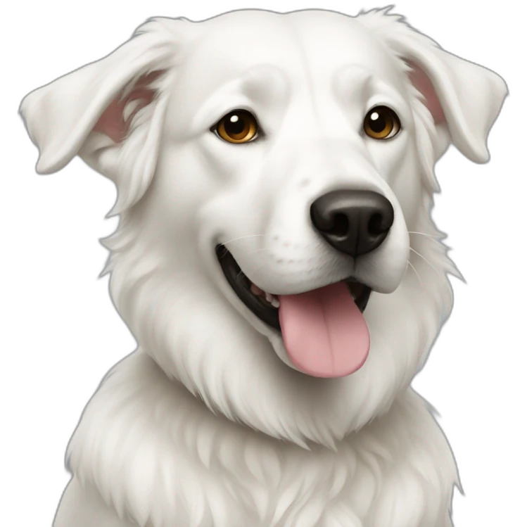 two white dogs emoji