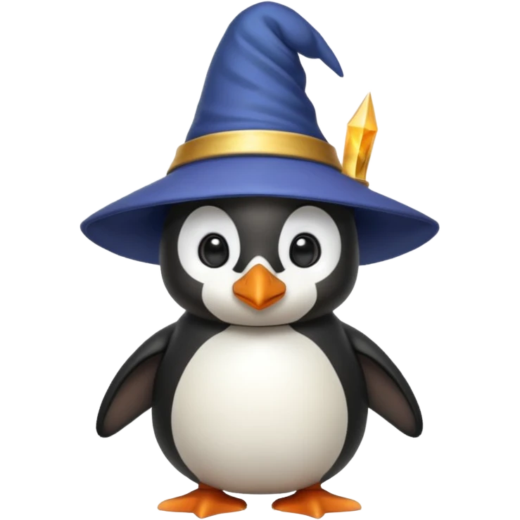 black Penguin Wizard emoji