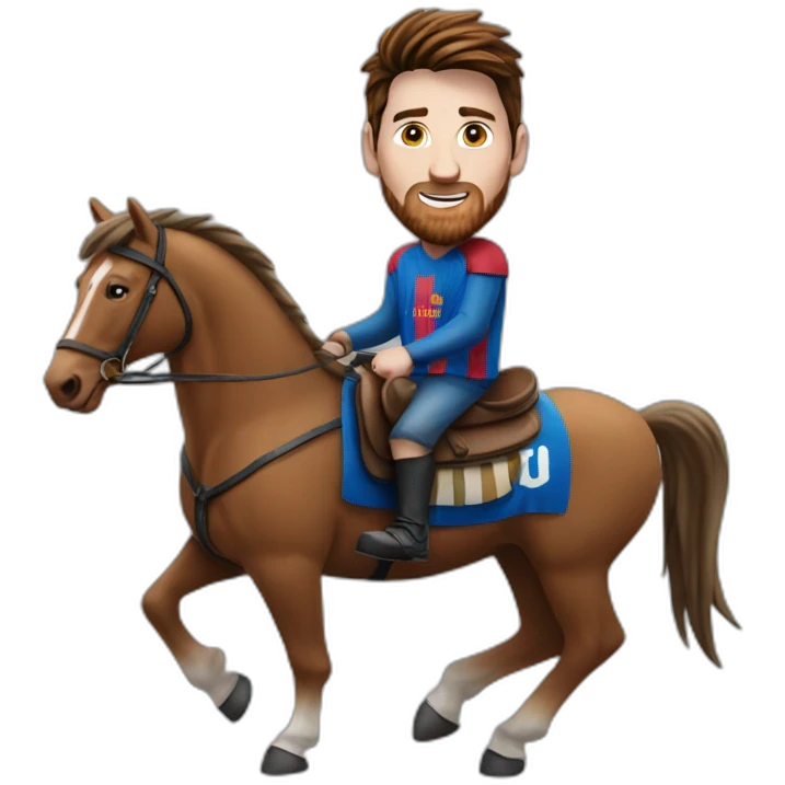 Messi sur un cheval  emoji
