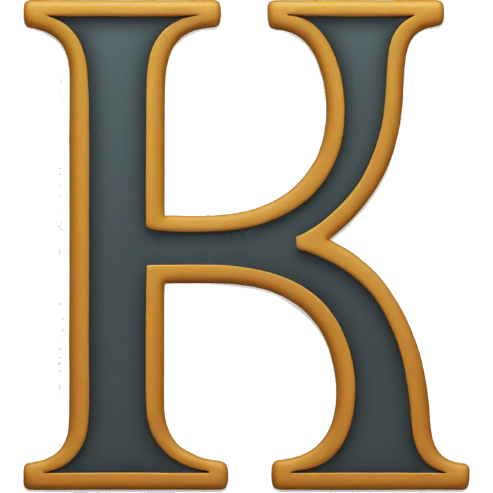 H letter with scale between emoji
