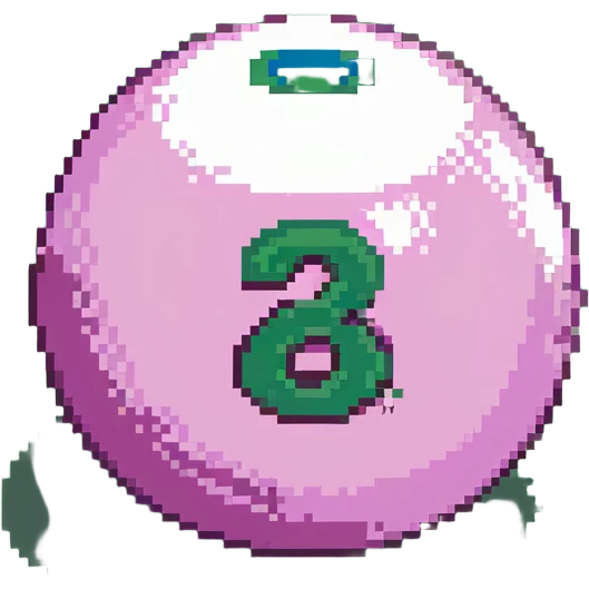 pink billiard ball with the number 23 emoji