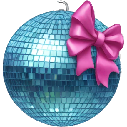 Disco ball with a bow  emoji