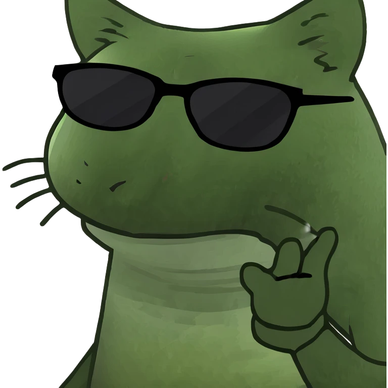 Cat with sunglasses emoji