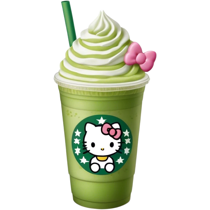 matcha starbucks hello kitty emoji
