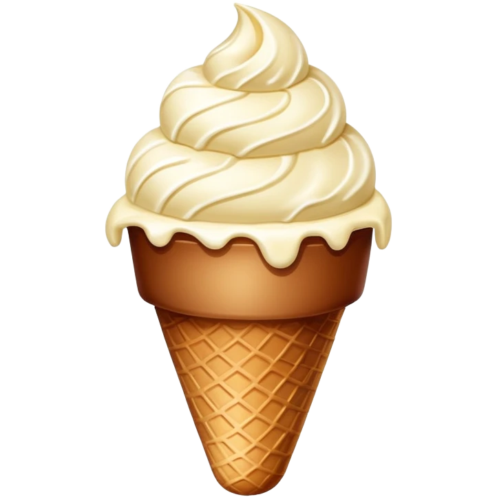 helado granizado with crunchy ice pieces, vanilla ice cream with small chunks of ice or chocolate emoji