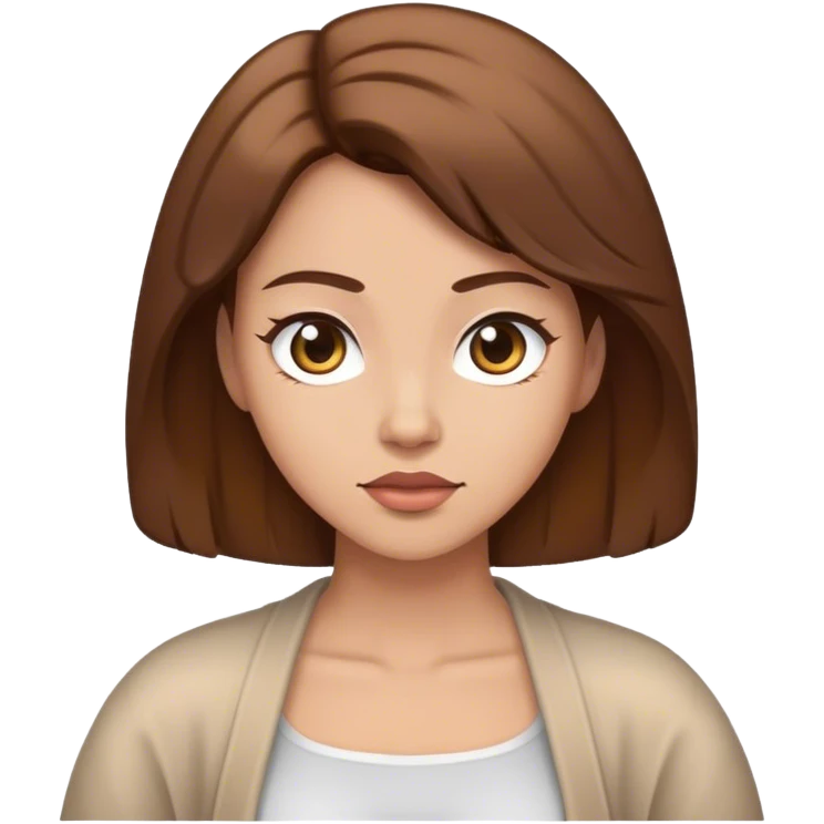 shrug mulher de cabelo castanho emoji