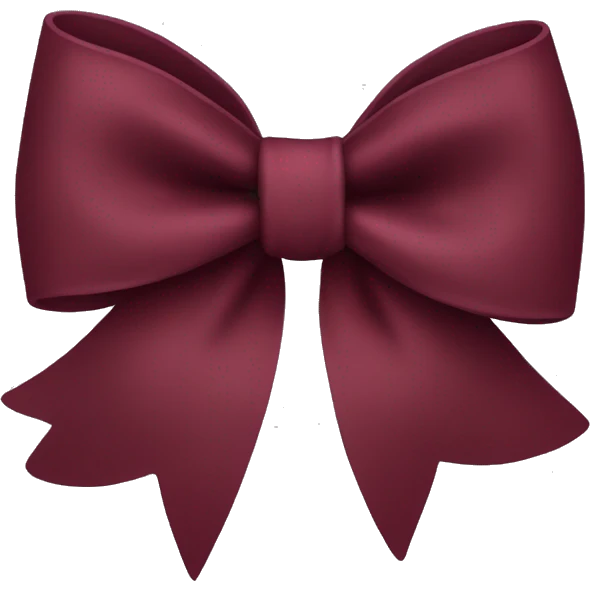 Burgundy bow  emoji