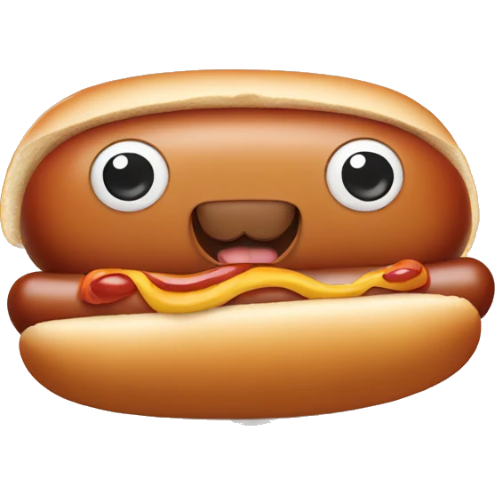 Hot dog with face  emoji