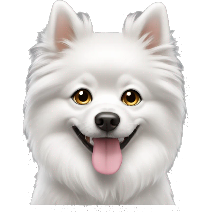 Dog spitz White peacefull emoji