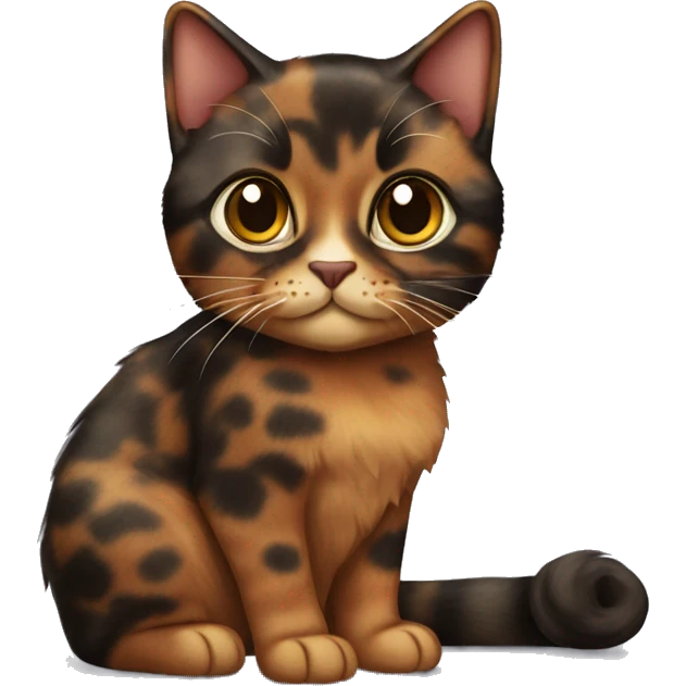 Tortoiseshell hair cat  emoji