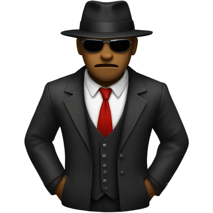 Very sinister gangster waiting for money  emoji