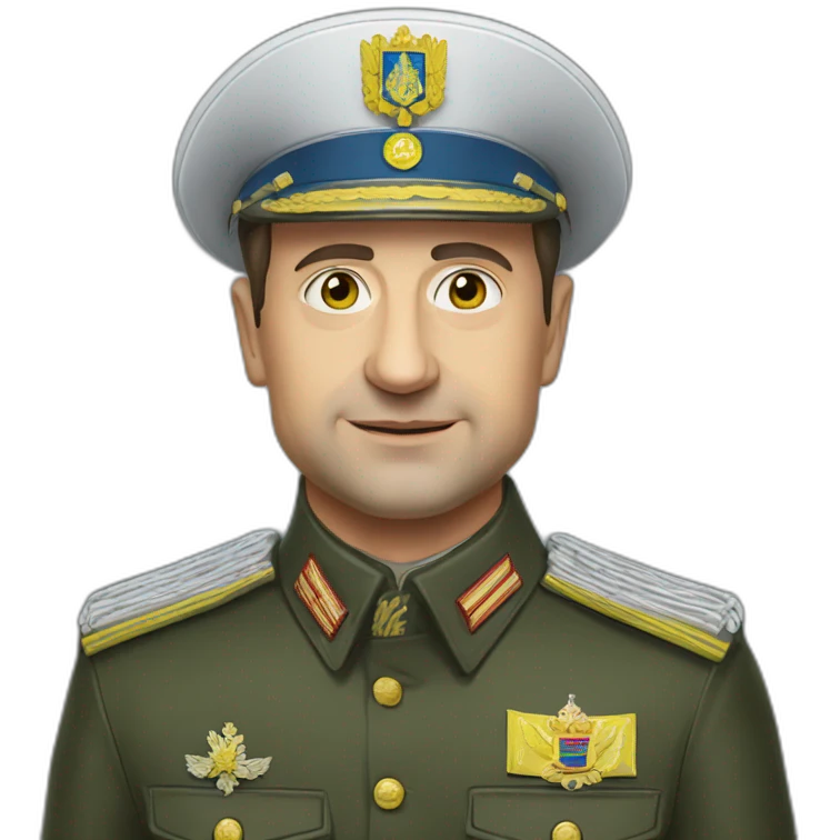 President of Ukraine Zelensky in military clothes emoji