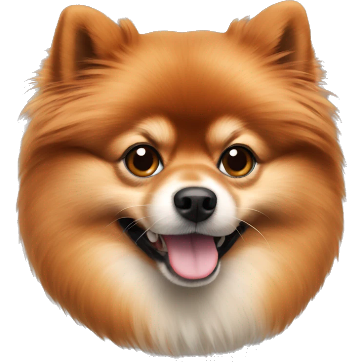 The red-haired pomeranian emoji