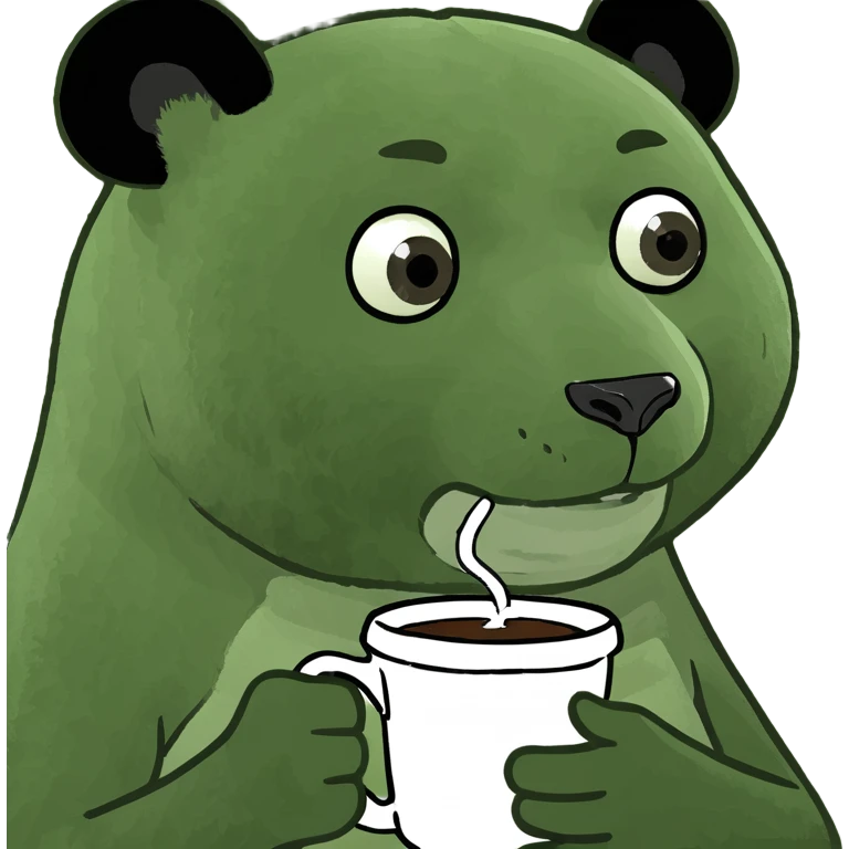 Panda coffee emoji