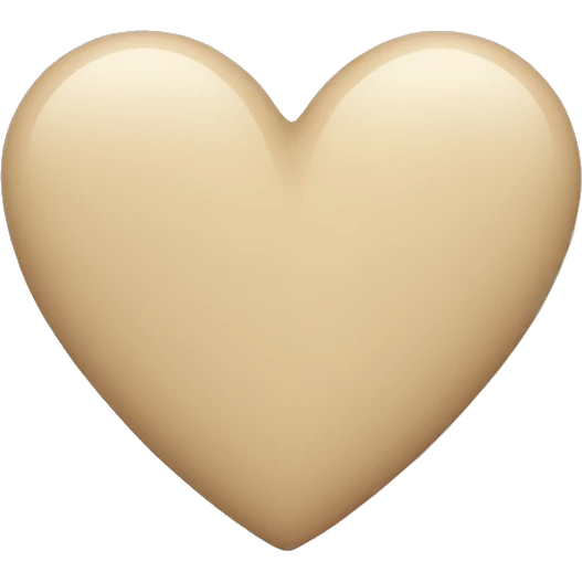 Beige heart  emoji